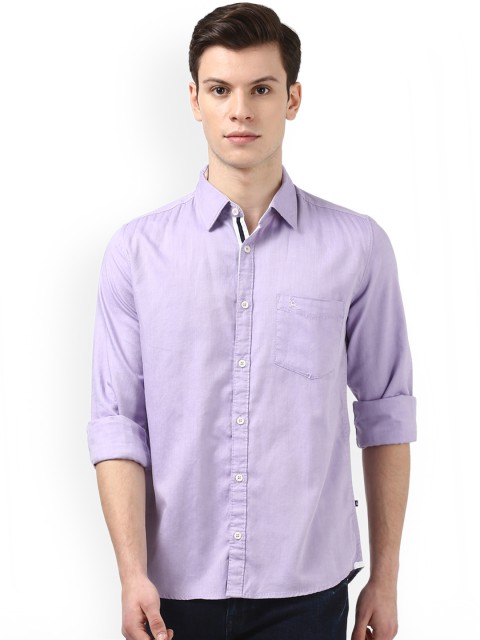 

Parx Men Purple Slim Fit Solid Casual Shirt