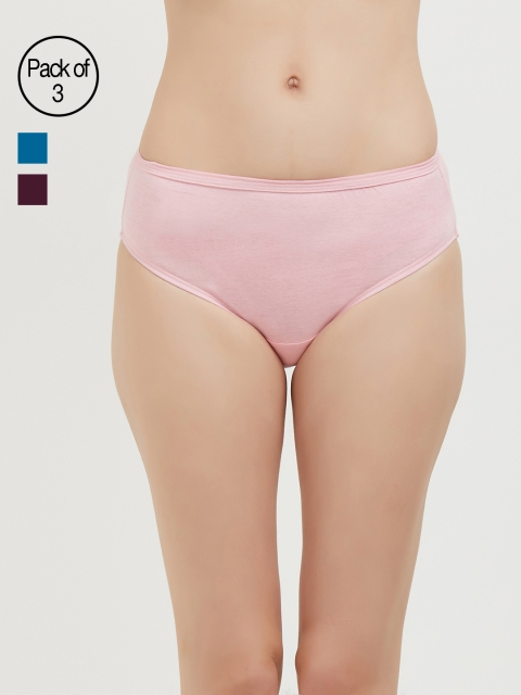 

Mystere Paris Women Pack of 3 Assorted Hipster Briefs BS03, Multi