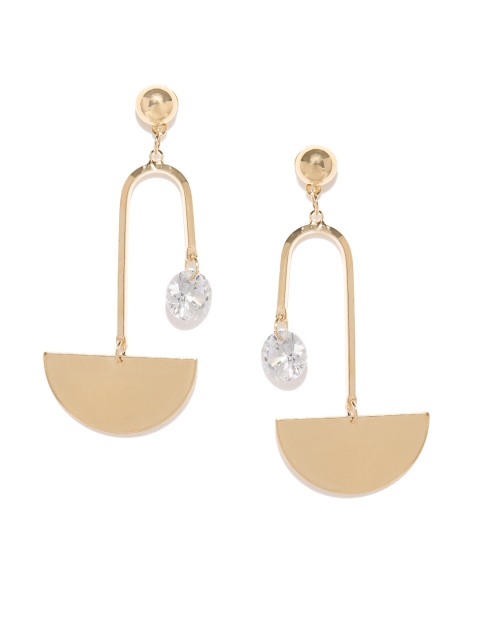 

Ayesha Gold-Toned Crescent Shaped Drop Earrings