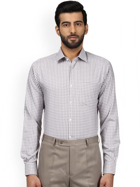 

Raymond Men White Slim Fit Checked Formal Shirt