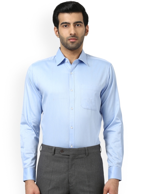 

Raymond Men Blue Regular Fit Self Design Formal Shirt
