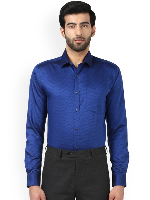 

Park Avenue Men Blue Slim Fit Self Design Formal Shirt