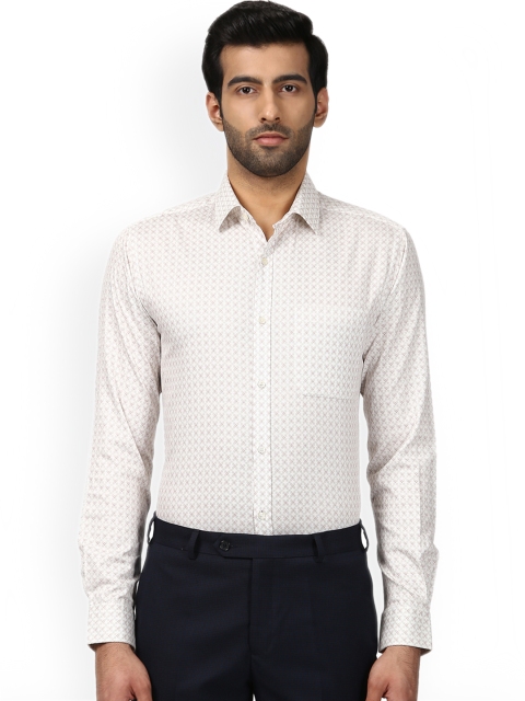 

Raymond Men Off-White Slim Fit Printed Casual Shirt
