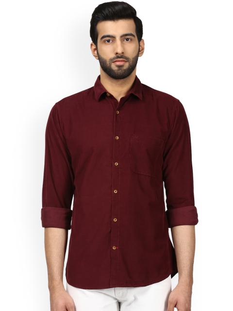 

Raymond Men Maroon Slim Fit Solid Casual Shirt