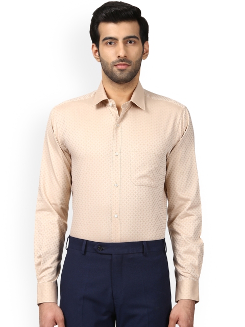 

Raymond Men Cream-Coloured Regular Fit Printed Formal Shirt