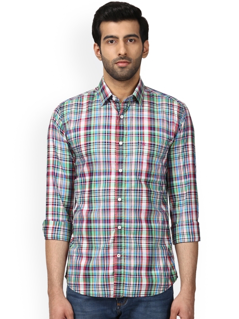 

Raymond Men Multicoloured Slim Fit Checked Casual Shirt, Multi