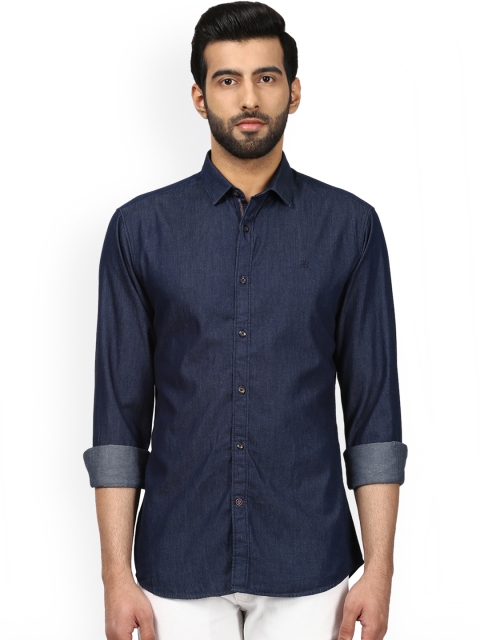 

Raymond Men Navy Blue Slim Fit Solid Casual Shirt