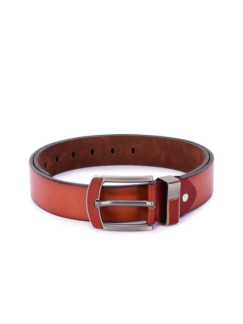 

BuckleUp Men Tan Solid Leather Belt