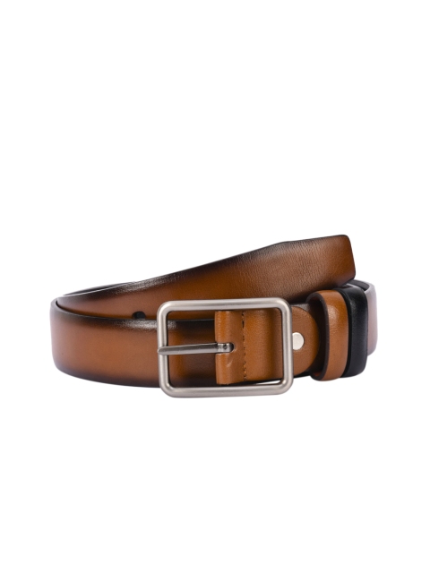 

BuckleUp Men Tan & Black Solid Reversible Leather Belt