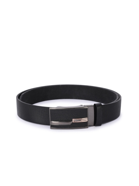 

BuckleUp Men Black Solid Belt