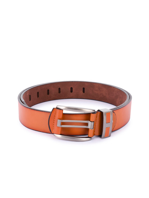 

BuckleUp Men Tan Solid Leather Belt