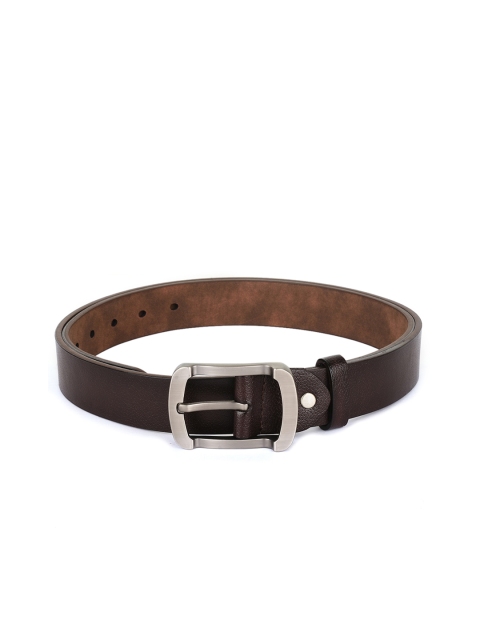 

BuckleUp Men Brown Textured Leather Belt