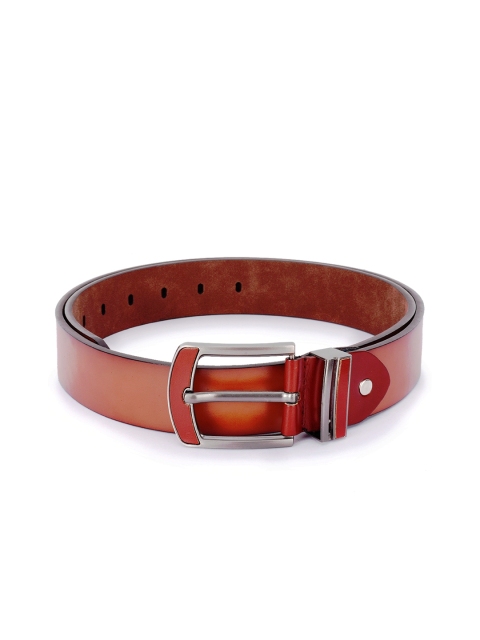 

BuckleUp Men Tan Solid Leather Belt