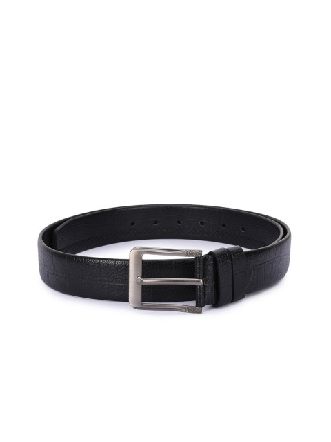 

BuckleUp Men Black Textured Belt