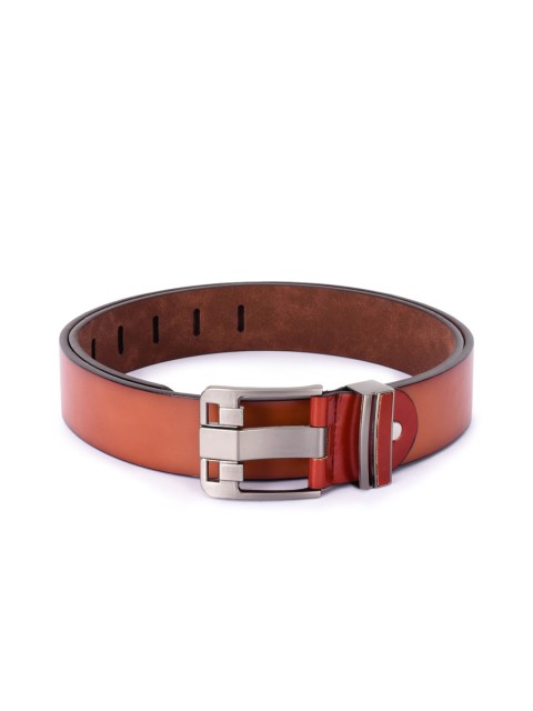 

BuckleUp Men Tan Solid Leather Belt