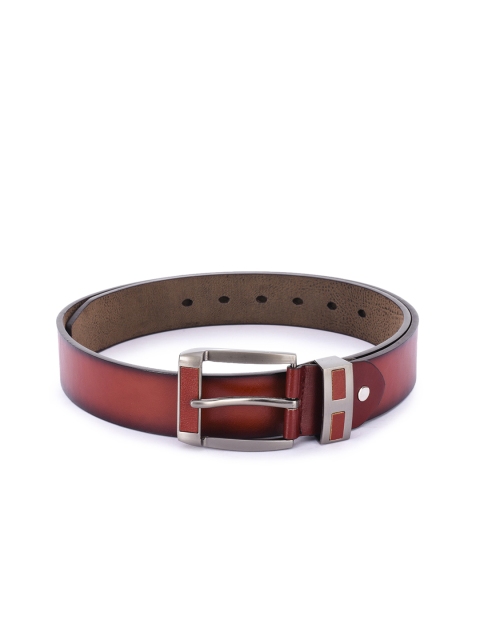 

BuckleUp Men Brown Textured Leather Belt