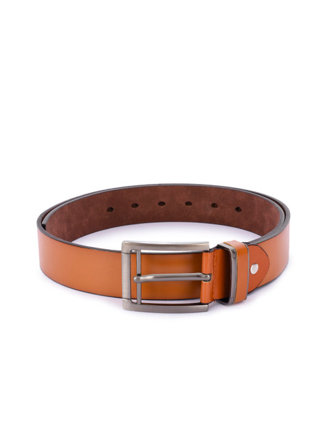 

BuckleUp Men Tan Solid Leather Belt