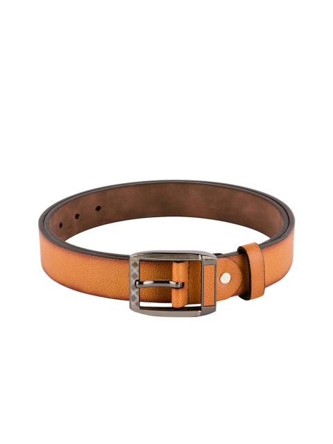 

BuckleUp Men Tan Textured Leather Belt