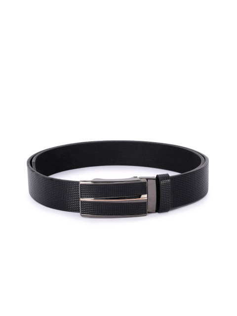 

BuckleUp Men Black Solid Belt