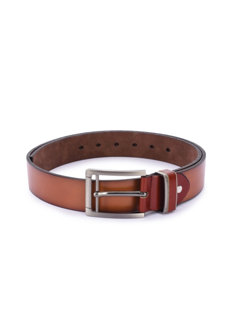 

BuckleUp Men Tan Solid Leather Belt