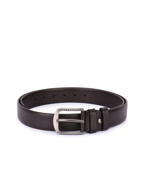 

BuckleUp Men Coffee Brown Textured Belt