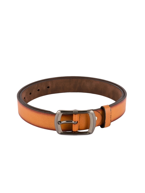 

BuckleUp Men Tan Textured Leather Belt