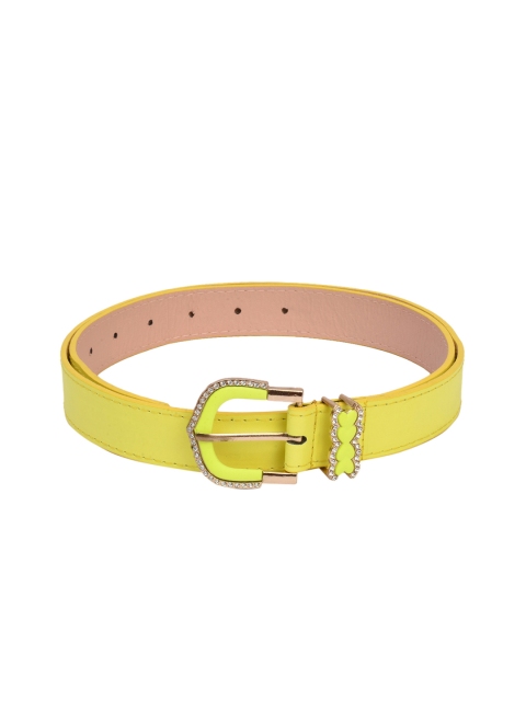 

BuckleUp Women Yellow Embellished Belt