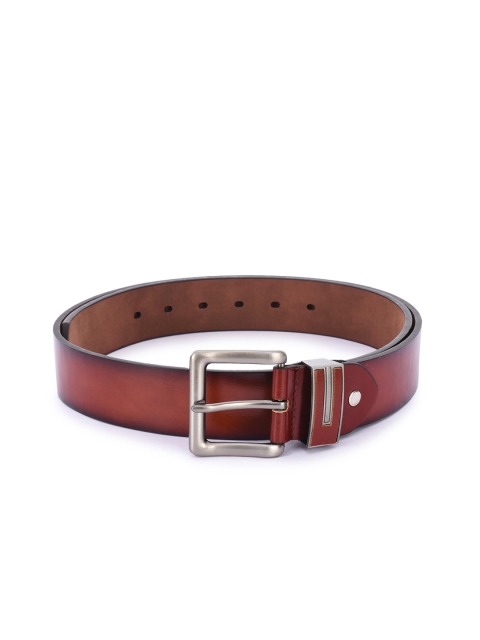 

BuckleUp Men Brown Solid Leather Belt