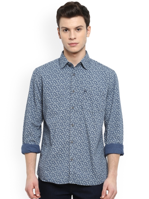 

Parx Men Blue Slim Fit Printed Casual Shirt