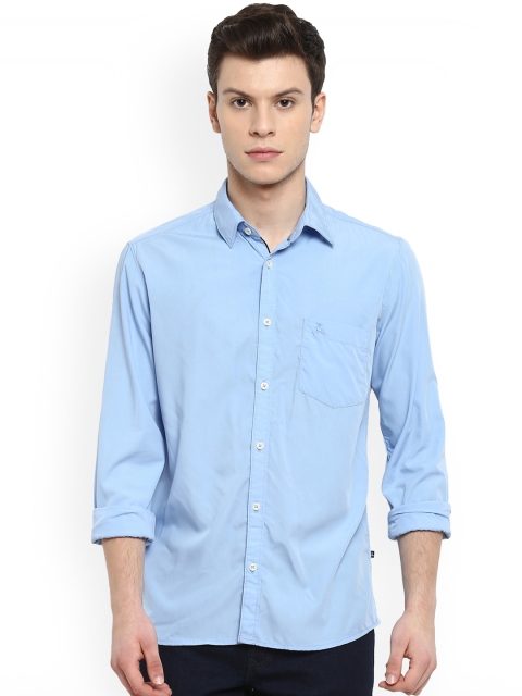 

Parx Men Blue Slim Fit Solid Casual Shirt