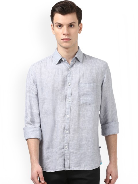 

Parx Men Grey Slim Fit Solid Casual Shirt