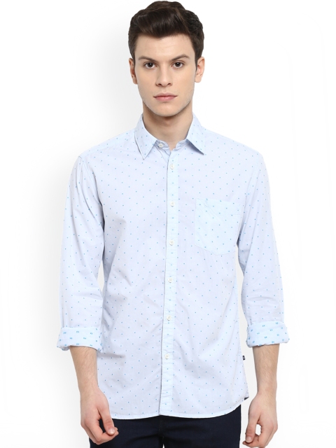 

Parx Men Blue Slim Fit Printed Casual Shirt