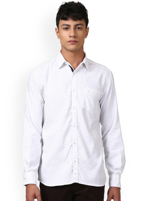 

Parx Men White Slim Fit Printed Casual Shirt