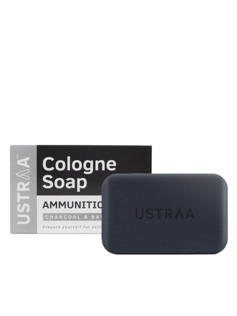 

Ustraa by Happily Unmarried Pack of 6 Charcoal & Bay Leaf Ammunition Cologne Soap, Black
