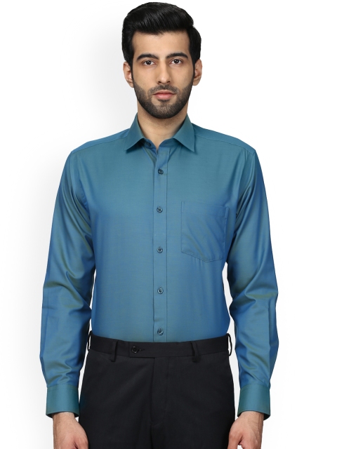 

Park Avenue Men Blue Self Design Formal Shirt