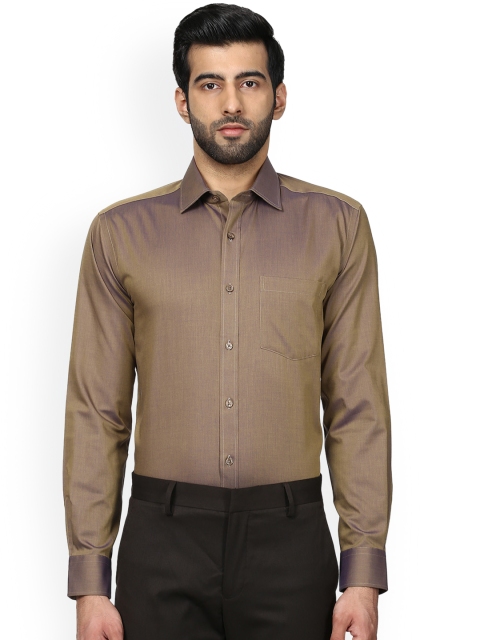 

Park Avenue Men Brown Regular Fit Solid Formal Shirt