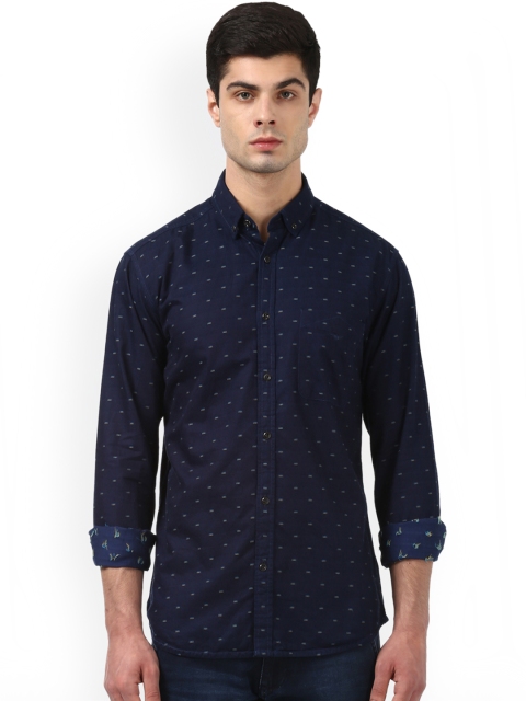 

Park Avenue Men Blue Slim Fit Printed Casual Shirt