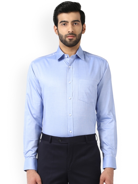 

Park Avenue Men Blue Self Design Formal Shirt