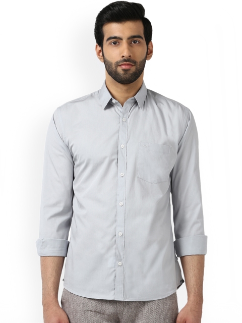 

Park Avenue Men Grey Slim Fit Solid Casual Shirt