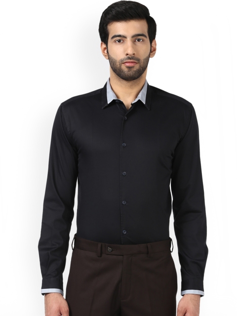 

Park Avenue Men Black Slim Fit Solid Formal Shirt