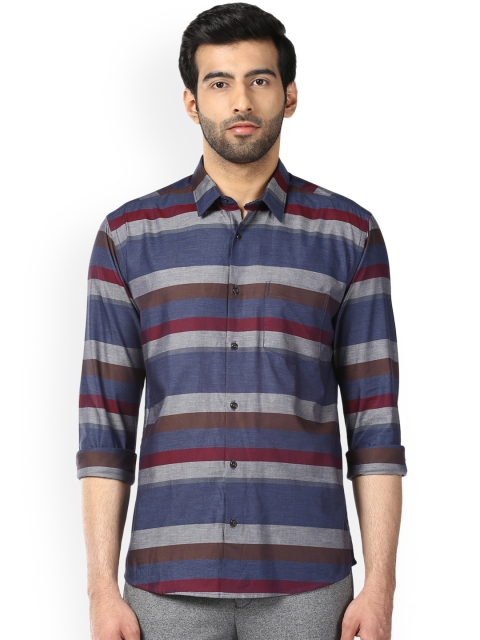 

Park Avenue Men Multicoloured Slim Fit Striped Casual Shirt, Multi