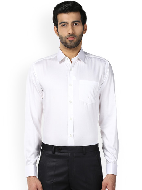 

Park Avenue Men White Regular Fit Solid Formal Shirt