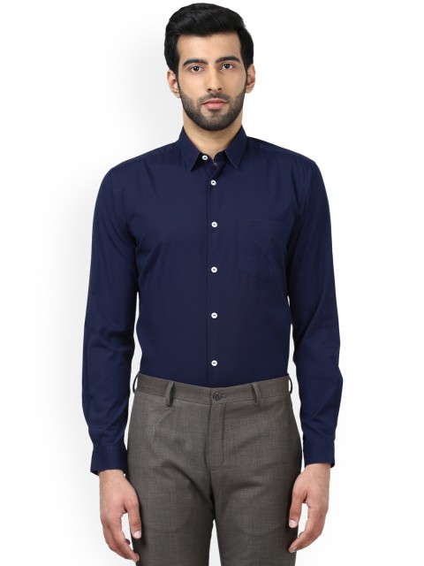 

Park Avenue Men Navy Blue Slim Fit Solid Formal Shirt