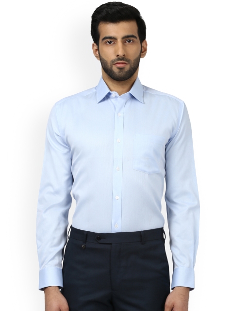 

Park Avenue Men Blue Self Design Formal Shirt