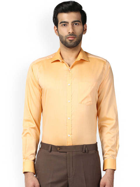 

Park Avenue Men Orange Regular Fit Solid Formal Shirt