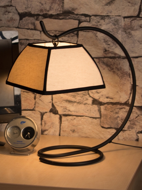 

Fos Lighting Black & Off-White Lantern Style Table Lamp