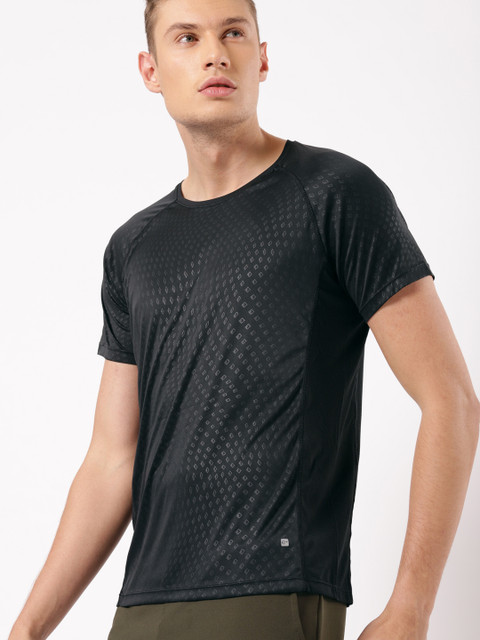 

ether e+ Men Black Activewear e-Dry T-shirt