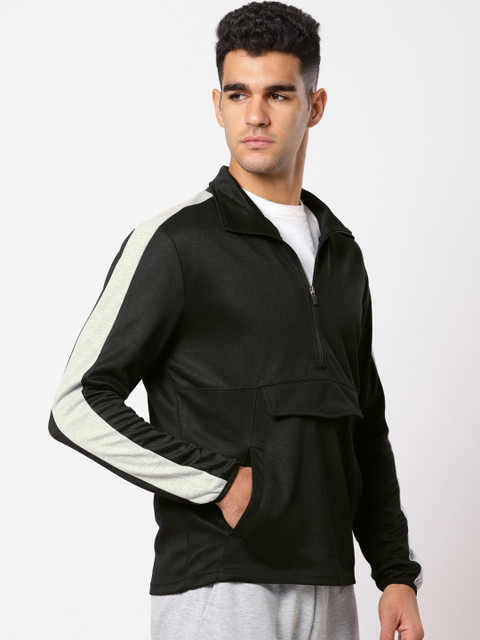 

ether Men Black Solid Sweatshirt