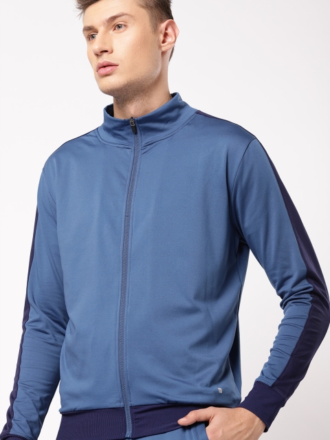 

ether e+ Men Blue Solid Sporty Jacket e-Dry Technology