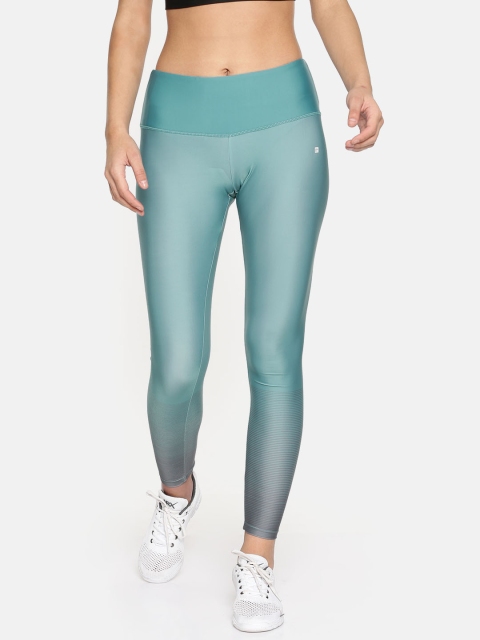 

ether Women Activewear Mint Green Printed e-Dry Tights